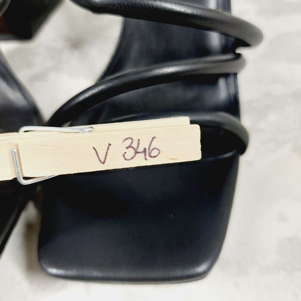 New Abound Austyn Black Block Heel Square Toe Strappy Sandals V346 - Picture 11 of 11